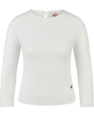 Spieth & Wensky Body Henni, Klassische Strickoptik Mit Modernen Akzenten - Weiß