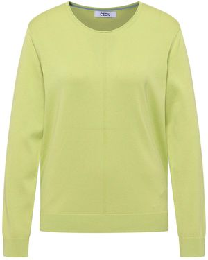 Cecil Basic Pullover Mit V-Neck - Grün