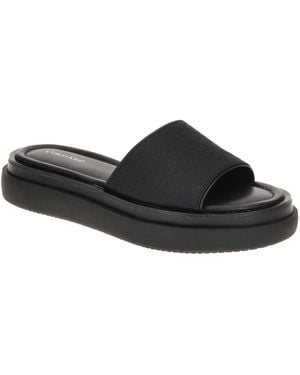 Calvin Klein Pantolette Pantoletten Flatform Slide Damen Hw02461 - Schwarz