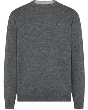 Sun 68 Pullover Crew Neck Sweater - Grau