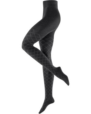 Burlington Strumpfhose Argyle Affair - Schwarz