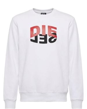DIESEL Sweatshirt Regular Fit Supersoft Pullover - Weiß