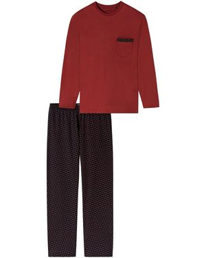 Schiesser Pyjama Comfort Nightwear - Rot