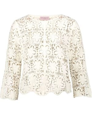 Betty Barclay Lochstrick-Pullover Mit U-Boot-Ausschnitt - Natur