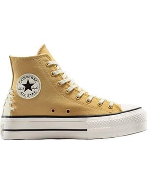 Converse Sneaker High Chuck Taylor All Star Lift Platform Crafted Laces - Natur