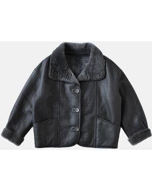 Just things we like Winterjacke Kiku Reversible Shearling Jacket - Grau