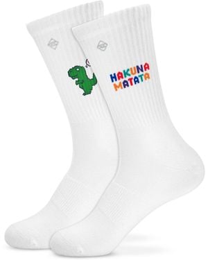J.Clay Socken Dino Love, Hakuna Matata - Weiß