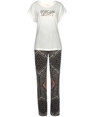 Lascana Pyjama mischfarben - Schwarz