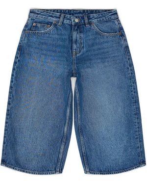 Dr. Denim Jeans Dace Mid Wide Capri - Blau