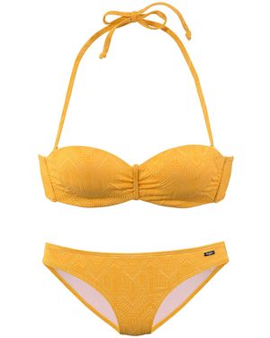 Buffalo Bügel-Bandeau-Bikini, aus Strukturware - Gelb