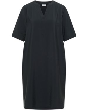 Cecil Knielanges Kleid Mit Split Neck - Schwarz