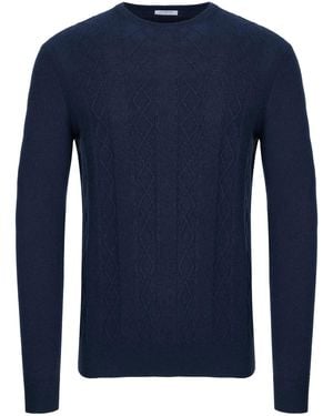 Malo Pullover Optimum Kaschmir Pullover - Blau