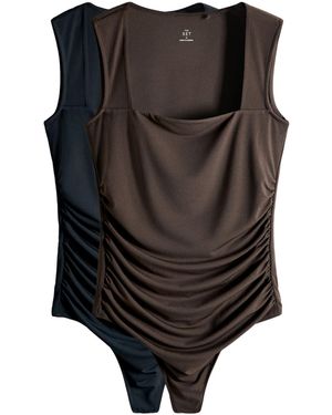 The Set Shirtbody - Schwarz