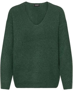 Oxmo V-Ausschnitt-Pullover Oxicallie - Grün