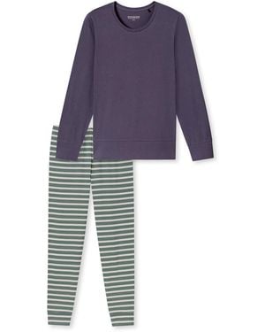 Schiesser Pyjama Casual Essentials - Blau