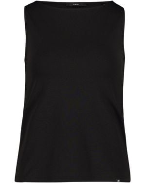 Zero Basic Shirt Mit U-Boot-Ausschnitt - Schwarz