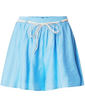 Vero Moda Shorts VMOPERA (1-tlg) Drapiert/gerafft - Blau