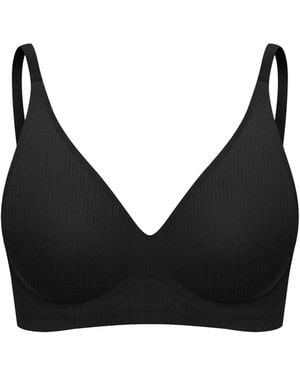 cfab Bh Rib Comfort Push-Up Bh - Schwarz