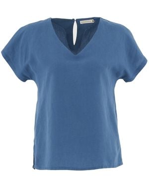 ORGANICATION Bluse - Blau