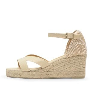 Castañer Castaer Keilsandalen Bruna - Natur