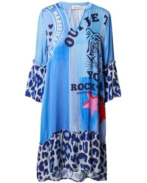 Grace Kleid 'oui je t'aime' - Blau
