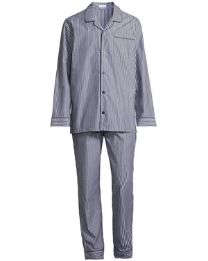 Seidensticker Pyjama Lang Web - Blau
