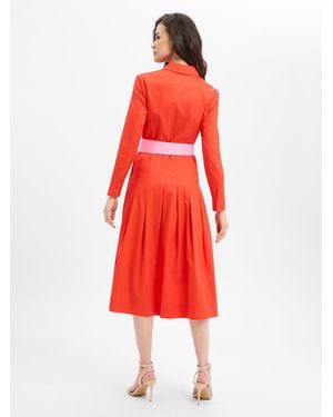 Marie Lund Blusenkleid - Rot