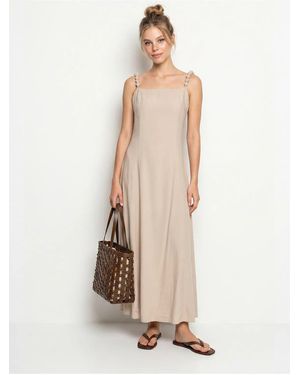 Bianco Lucci Kleid Maxi - Natur