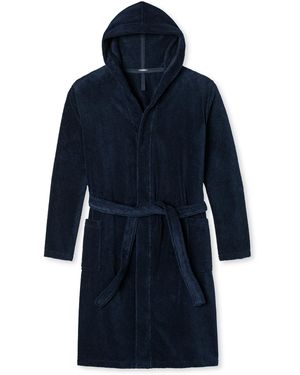 Schiesser Bademantel Essentials - Blau