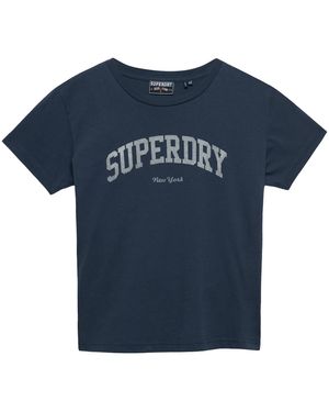 Superdry & Co T-Shirt Ath Ess - Blau