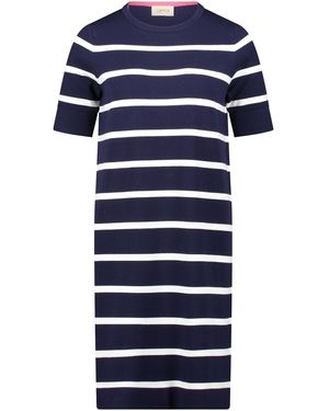 Cartoon Strickkleid Mit Rundhalsausschnitt - Blau