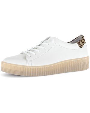 Gabor Slip-On Sneaker, Freizeitschuh, Halbschuh, Slipper mit Kontrastbesatz an der Ferse - Schwarz