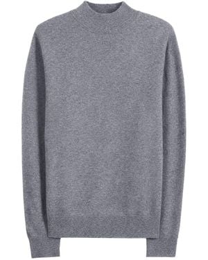 Gobi Cashmere Pullover Timeless Mock Neck Cashmere Sweater - Grau