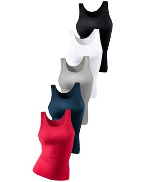 PETITE FLEUR Feinripp-tanktop-unterhemd »cotton made in africa« (5 stück) - Mehrfarbig