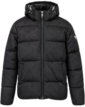 Guess Wintermantel Suede Puffa Jacket M6Bl36 W4148 - Schwarz
