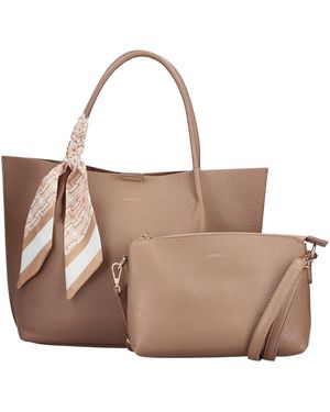 Rieker (, 2 Teile), Set 2tlg.: Shopper und Innentasche mit abnehmbarem Schultergurt - Braun