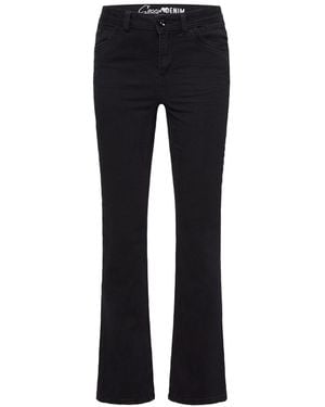 SOCCX Flared Jeans Pa:La Regular Fit - Schwarz