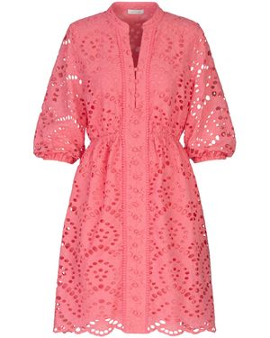 MINT & MIA Kleid Mit Lochspitze - Pink