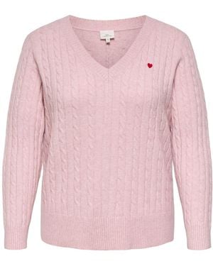 Only Carmakoma Pullover Carkatia - Pink