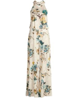 Vera Mont Jumpsuit Mit Blumenprint - Mettallic