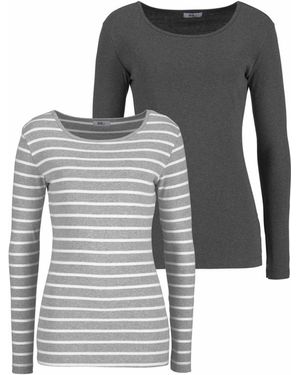 Flashlights Langarmshirt - Grau