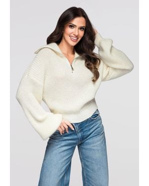 Ombre Pullover - Weiß