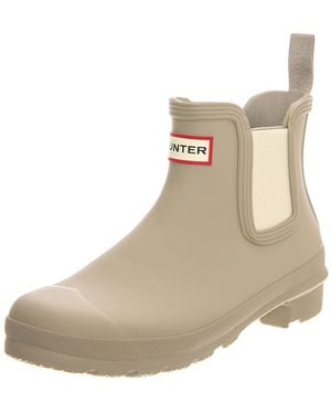 HUNTER Stiefel Original Chelsea Boot Skimming Stone Sand - Natur