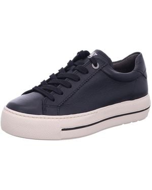 Paul Green Sneaker Low Klassischer Schnürschuh Damen 5241-014 02 Glattleder - Blau
