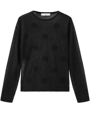 Mango Pullover Dotty - Schwarz