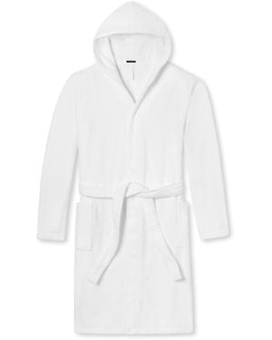 Schiesser Bademantel Lang Essentials - Weiß