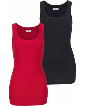 Flashlights Tanktop, Im Doppelpack - Rot