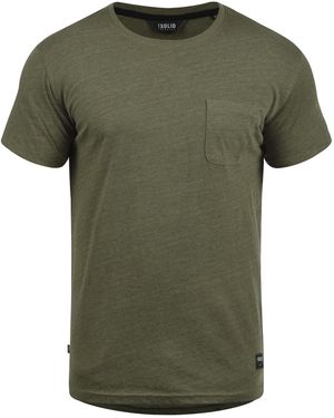 Solid T-Shirt Bob Mit Brusttasche - Grün