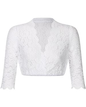WALDORFF Dirndlbluse Sarah Aus Hochwertiger Spitze - Weiß