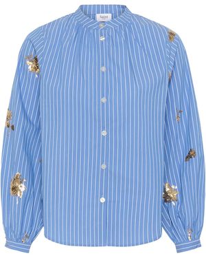 Saint Tropez Bluse Soleilsz - Blau